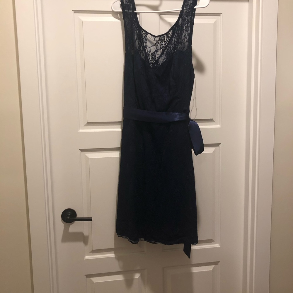 Navy blue lace dress